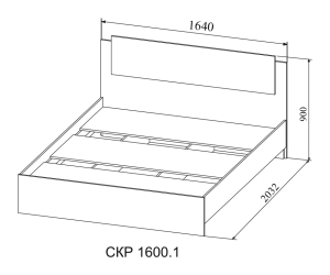 Кровать Софи СКР 1600.1 ДСВ