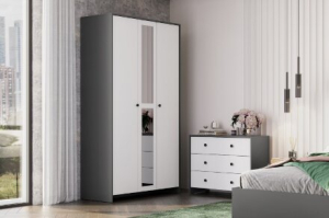 Шкаф трехстворчатый Дольче графит